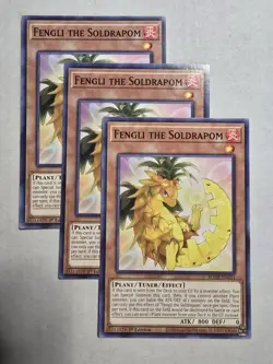 3x YuGiOh! - Fengli the Soldrapom BODE-EN031 Common 1st Edition Near Mint - Image 1