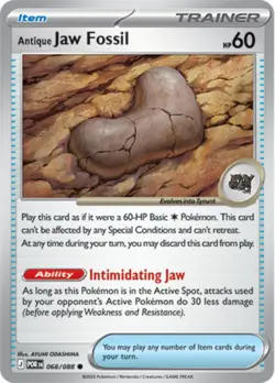 Pokemon -Perfect Order - 068/088 Antique Jaw Fossil - Image 1