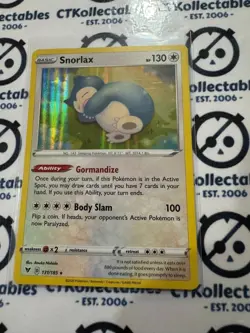 Snorlax 131/185 Holo Rare Pokemon Card Vivid Voltage - Image 1