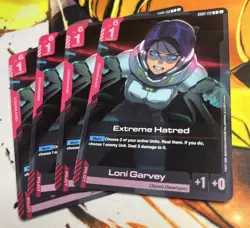 Gundam Card Game Singles GD01-112 R Extreme Hatred New Type Rising Playset Of 4 - Image 1