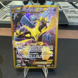 Pokemon TCG Alakazam EX 125/124 Fates Collide Secret Rare Full Art Holo Card - Image 1