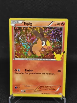 Tepig - 13/25 - Holo - 2021 McDonald's 25th Anniversary Promo Pokemon Card - Image 1