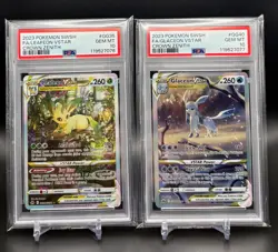 Leafeon and Glaceon VSTAR SEQUENTIAL PSA 10 GG35/40 Pokemon Crown Zenith - Image 1