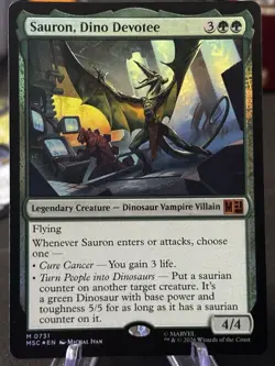 Sauron, Dino Devotee Foil Marvel Super Heroes Mtg Nm 0731 - Image 1