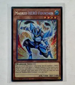 YuGiOh! - Masked HERO Fountain BLGG-EN029 Secret Rare 1st Edition Near Mint - Image 1