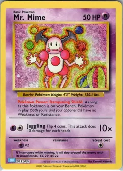 Mr. Mime 013/034 - 2023 Pokemon Trading Card Game Classic Holo - Image 1