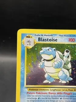 Pokemon Blastoise 2/102 Base Set Holo Rare Stage 2 100 HP Italian Card NM! SWIRL - Image 2