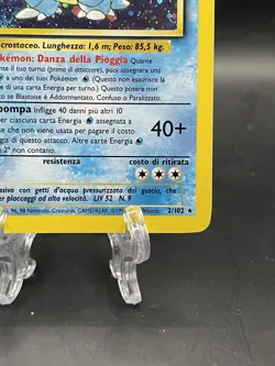 Pokemon Blastoise 2/102 Base Set Holo Rare Stage 2 100 HP Italian Card NM! SWIRL - Image 4