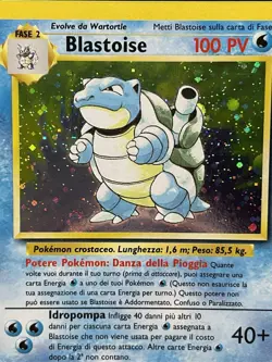 Pokemon Blastoise 2/102 Base Set Holo Rare Stage 2 100 HP Italian Card NM! SWIRL - Image 5