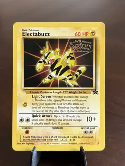 Pokemon Electabuzz Card WB Movie Promo, WOTC Stamped #2 MP/LP - Image 1