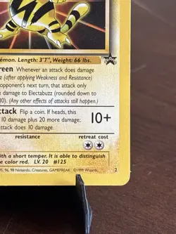 Pokemon Electabuzz Card WB Movie Promo, WOTC Stamped #2 MP/LP - Image 4