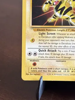 Pokemon Electabuzz Card WB Movie Promo, WOTC Stamped #2 MP/LP - Image 5