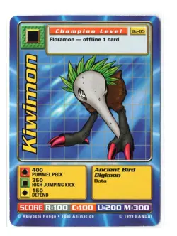 Digimon Card - 1999 (NM) Kiwimon BO-85 - Bandai Champion Vtg - Image 1