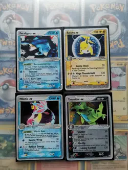 pokemon cards bundle (Tyranitar ex, Feraligator ex, Milotic ex, Raichu ex) - Image 1