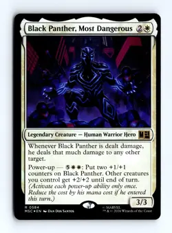 Black Panther, Most Dangerous (Foil) 0584 MTG Commander: Marvel Super Heroes MSC - Image 1