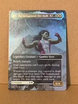 MTG Marvel Super Heroes, Jennifer Walters / She-Hulk 0328 - Borderless-FOIL - Image 2