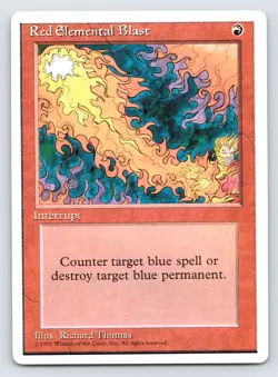 Red Elemental Blast MTG Alternate 4th Edition Magic The Gathering 1995 NM - Image 1