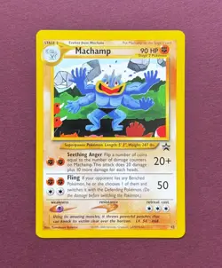 Pokemon 2000 Black Star Promo #43 Machamp, Wizards of the Coast Vintage Eng NM - Image 1
