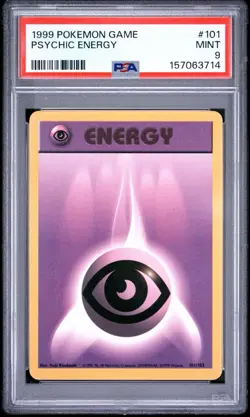 1999 POKEMON BASE SET UNLIMITED #101 PSYCHIC ENERGY PSA 9 - Image 1