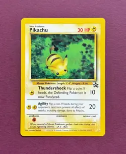 Pokemon 2000 Black Star Promo #27 Bumblebee Pikachu, Wizards WOTC Vintage NM - Image 1
