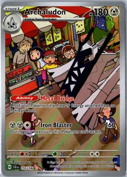 Pokemon Card - Archaludon 155/142 Stellar Crown Illustration Rare Near Mint - Image 1