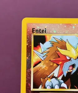 Pokemon 2001 Black Star Promo #34 Entei Reverse Holo SWIRL, WOTC Vintage Eng NM - Image 3