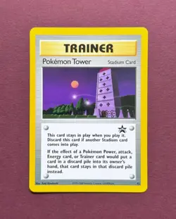 Pokemon 2000 Black Star Promo #42 Pokemon Tower, Wizards of the Coast Vintage NM - Image 1