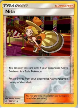 Nita 151/181 - 2019 Pokemon TCG Team Up Reverse Holo - Image 1