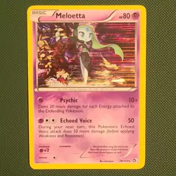 Pokemon TCG Meloetta 78/113 Legendary Treasures Holo Rare English Basic 80 HP - Image 1