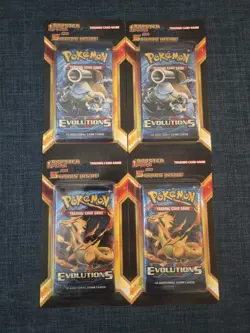 Pokemon TCG XY Evolutions Blister Pack Lot x4 English 2016 Charizard/Blastoise - Image 1