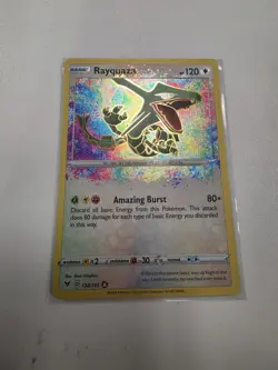 Rayquaza 138/185 Amazing Rare Vivid Voltage Pokemon Holo Near Mint - Image 1