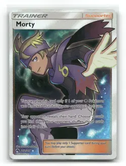 Morty 212/214 Ultra Rare Lost Thunder Pokemon Holo LP - Image 1