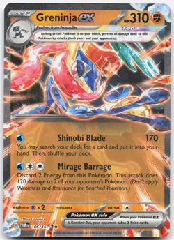 Greninja ex 106/167 Double Rare Twilight Masquerade Pokemon Near Mint - Image 1