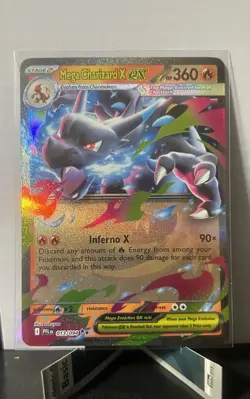 Mega Charizard X ex 013/094 Double Rare Phantasmal Flames Pokemon Holo Near Mint - Image 1