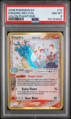 2006 Pokemon Ex Holon Phantoms Kingdra-Rev.Foil Holon Phantoms PSA 8 - Image 1