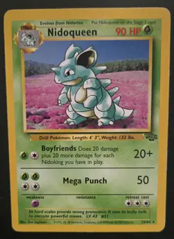 Pokemon TCG: Jungle Unlimited - Nidoqueen (23/64) Non-Holo Rare Vintage HP - Image 1