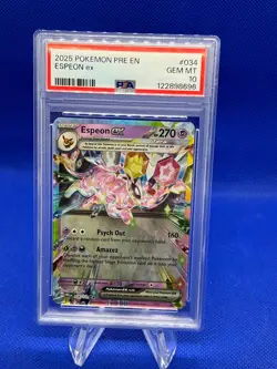 Pokemon Prismatic Evolutions Espeon ex 034/131 Double Rare NM - Image 1