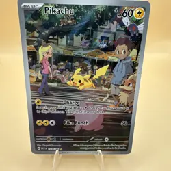 The Pokemon Company Pikachu 173/165 SV 151 Illustration Rare Full Art Holo EN - Image 1