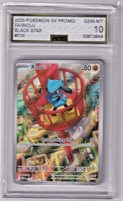 Pokemon Mega Evolution Black Star Riolu 010 Promo Holo AGS 10 - Image 1