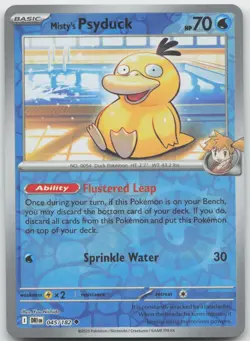 Misty's Psyduck 045/182 Uncommon Destined Rivals Pokemon Reverse Holo Near Mint - Image 1