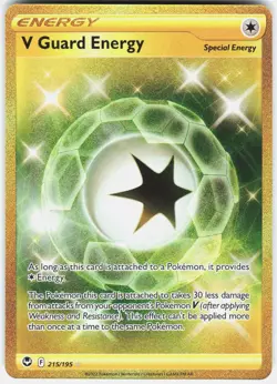 V Guard Energy 215/195 Secret Rare Silver Tempest Pokemon Holo Near Mint - Image 1