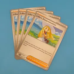 x4 Playset - Lillie's Determination Lillies 192/217 ASC Pokemon TCG - Image 1