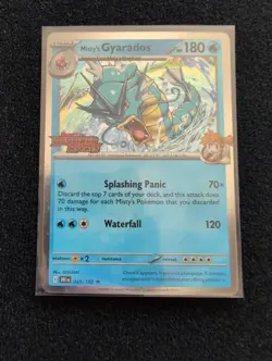 Misty's Gyarados (Prerelease) Destined Rivals Stamped Promo 049/182 Holo - NM - Image 1