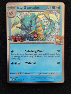 Misty's Gyarados (Prerelease) Destined Rivals Stamped Promo 049/182 Holo - NM - Image 3