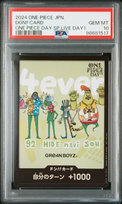 2024 ONE PIECE JPN PROMOS ONE PIECE DAY SPECIAL LIVE DAY1 DON!! CARD PSA 10 - Image 1