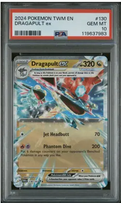 PSA 10 Dragapult ex 130/167 Twilight Masquerade TWM Pokemon Card GEM MINT - Image 1
