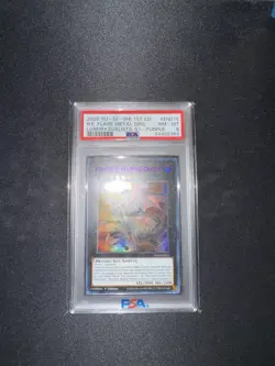 2020 PSA 8 Yu-Gi-Oh LDS1 Red Eyes Purple Ultra Rare Flare Metal Dragon - Image 2
