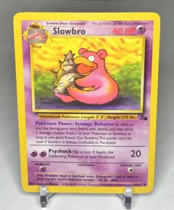 Pokemon Slowbro 43/62 Fossil 1st Edition Regular Uncommon Stage 1 60 HP Card - Image 1