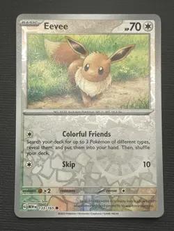 Eevee 133/165 Reverse Holo Scarlet & Violet 151 Pokemon Card TCG Near Mint NM - Image 1