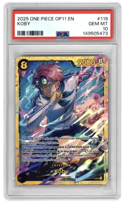 Bandai One Piece Card Game Lot 4 PSA 10 AA Holo Koby Pudding Doflamingo - Image 1